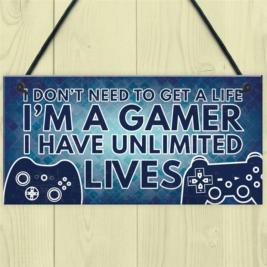 Новинка 1 шт. DIY Gamer I'M GAMER лучший подарок другу новинка подвесная табличка на