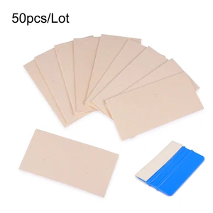 EHDIS 50 шт. 10x5 см шерстяной войлок для скребка, обертывания краев, виниловая автомобильная пленка, Тонировка окон, скребок, запасные войлоки