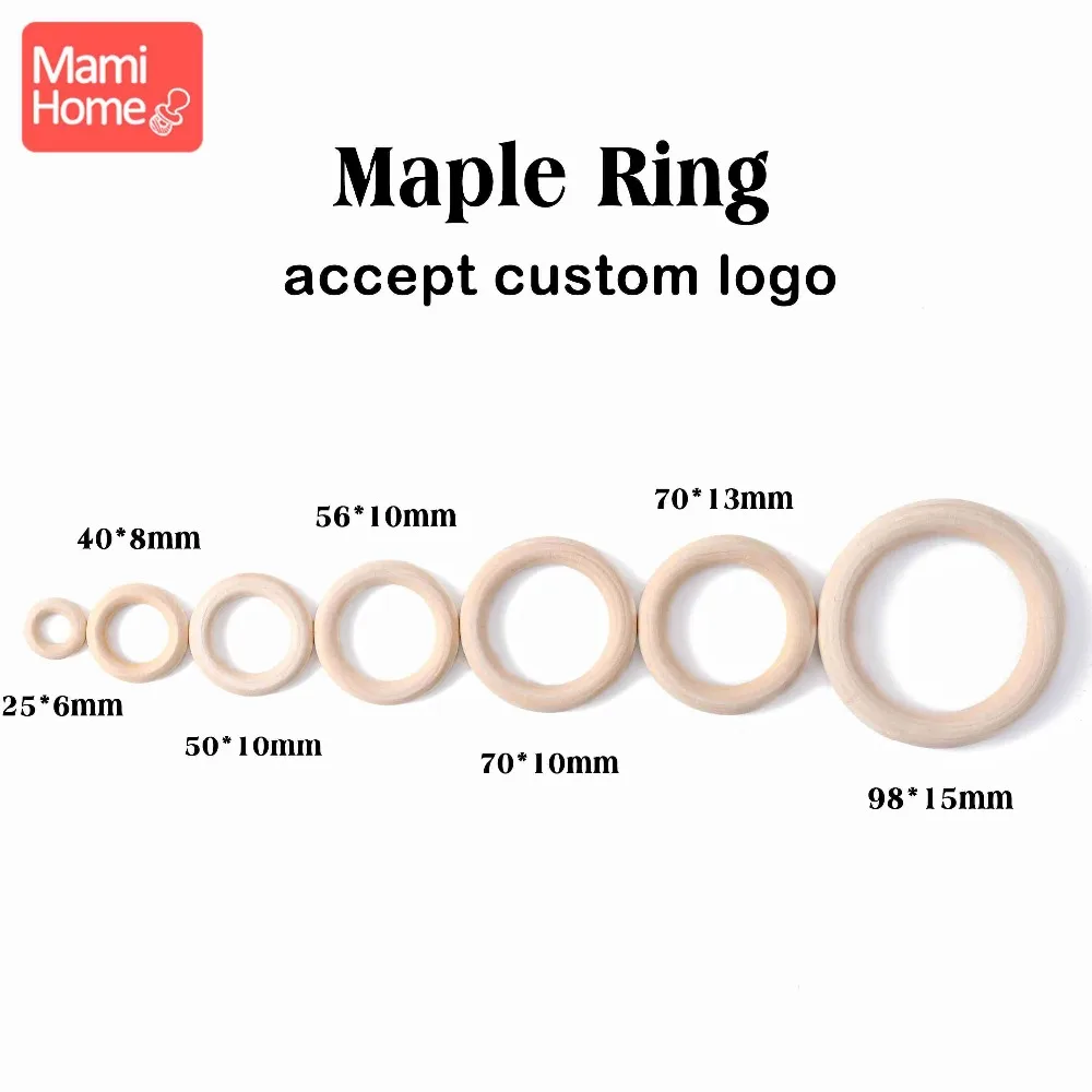 Mamihome 100 шт. 25 мм 70 деревянные игрушки прорезыватели кольца DIY Цепочки и ожерелья