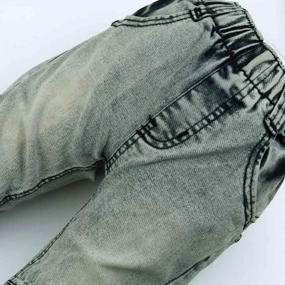 Джинсы для мальчиков-подростков детские джинсовые Капри брюки с вышивкой и