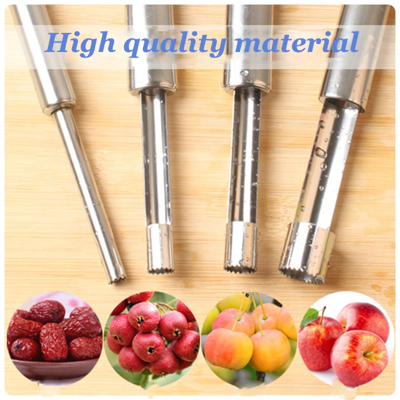 4 Size Stainless steel for Apple Hawthorn jujube Sydney corer Fruit coring device digging tool fruit stalks to Peel go nuclear | Дом и сад