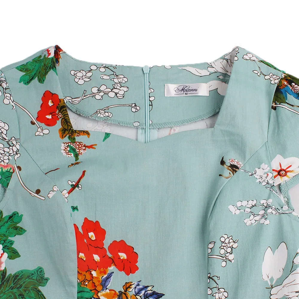 Женское винтажное платье Kenancy Rockabilly в стиле ретро с квадратным вырезом и