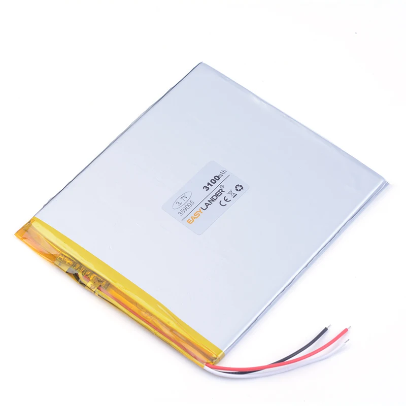 Литий-ионная аккумуляторная батарея 3-wire 359095 3100mah планшетный ПК power bank сотовый