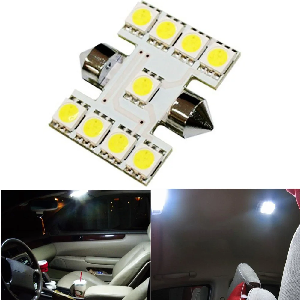 1 шт. 31 мм C5W C10W C3W DE3021 6428 Festoon 9 led 5050 smd автомобильный светильник номерного знака