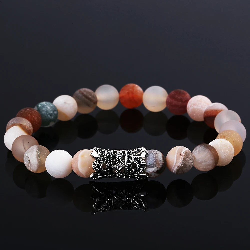 Trendy Popular Fashion Bracelets Bangles Classic Colorized Natural Lava Stones Charm Bead Bracelet Men Women Yoga Jewelry | Украшения и