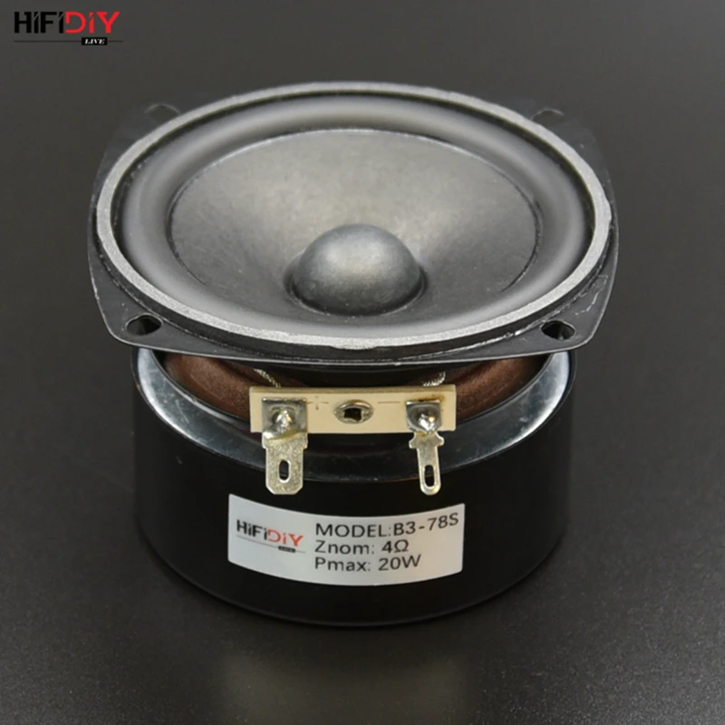 HIFIDIY LIVE Hi-Fi 3 дюймов 78 мм полный частотный динамик блок 4OHM 20 Вт высокое альт бас громкоговоритель B3-78S