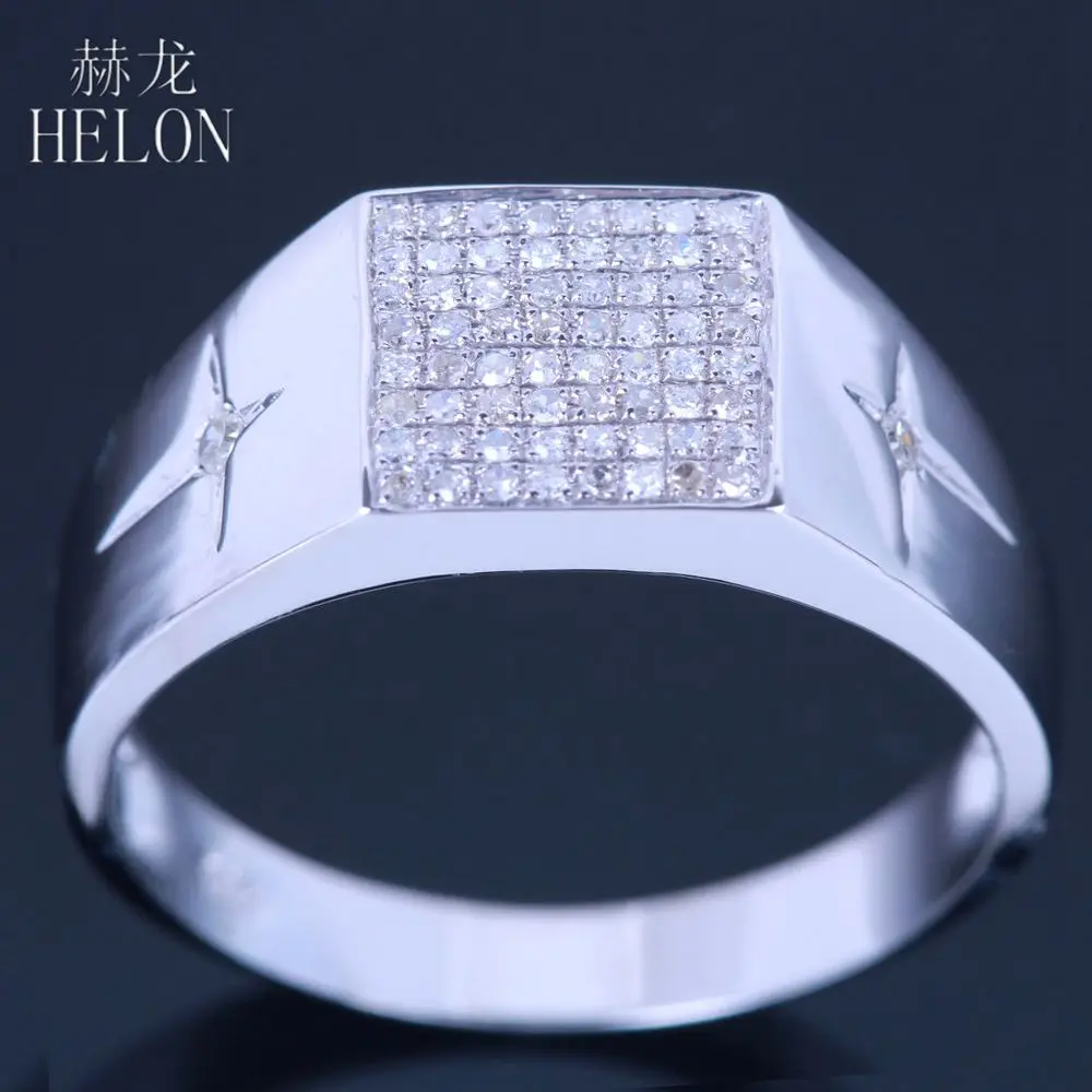 Мужское кольцо из серебра 925 пробы с натуральными бриллиантами | Украшения и