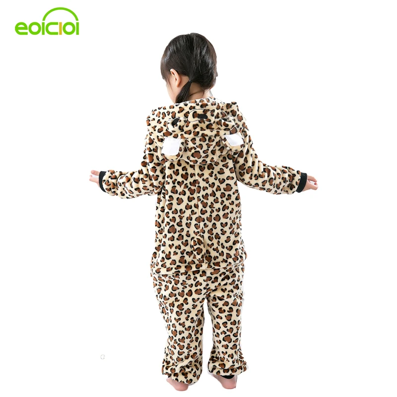 Фланелевые пижамы с животными и мультяшными рисунками детские теплые для