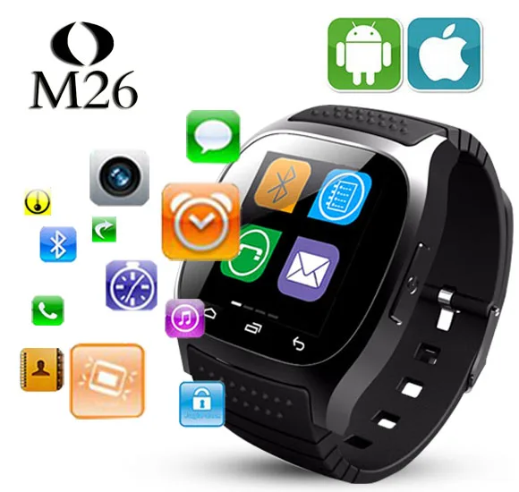 

New 2020 Waterproof Smartwatch M26 Bluetooth Smart Watch With LED Alitmeter Music Player Pedometer For Android Smart Phone
