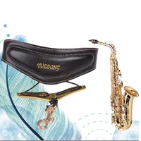 professional comfortable bird design high quality genuine leather tenorsoprano alto sax neck strap sax harness saxophone strap