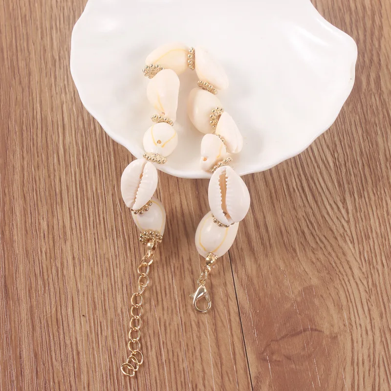 Boho puka shell веревка для браслетов, обработанная воском браслет дружбы рождественские подарки для женщин ювелирные изделия из натуральной раковины