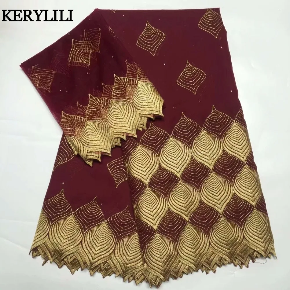KER YLILI синяя нигерийская кружевная ткань хлопок высокое качество африканская