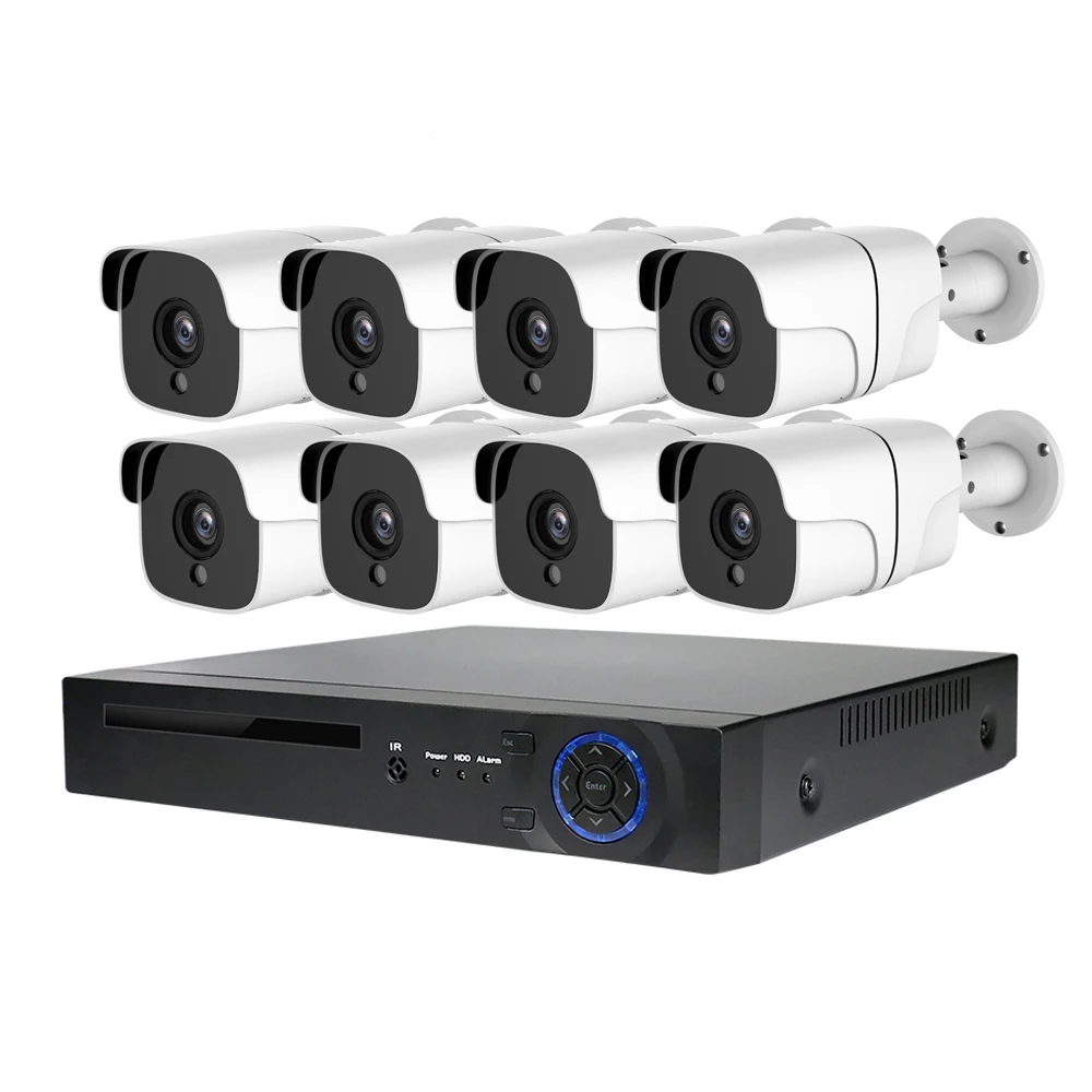 Фото 8CH 1080 P POE сетевой видеорегистратор охранная система видеонаблюдения Системы 4 шт.