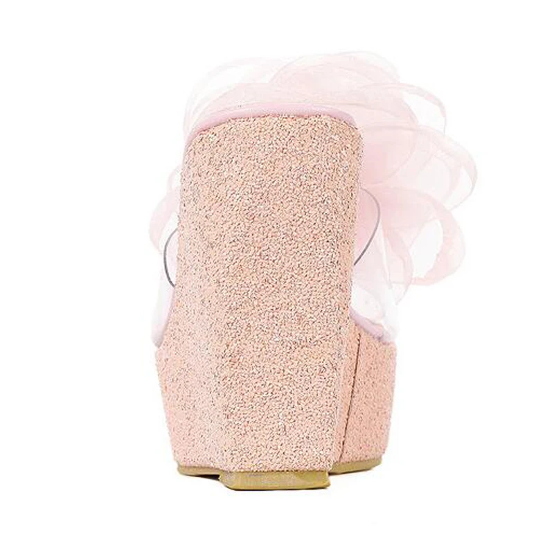 HEE GRAND/летние женские шлепанцы новинка 2017 года стильная обувь на танкетке с милыми