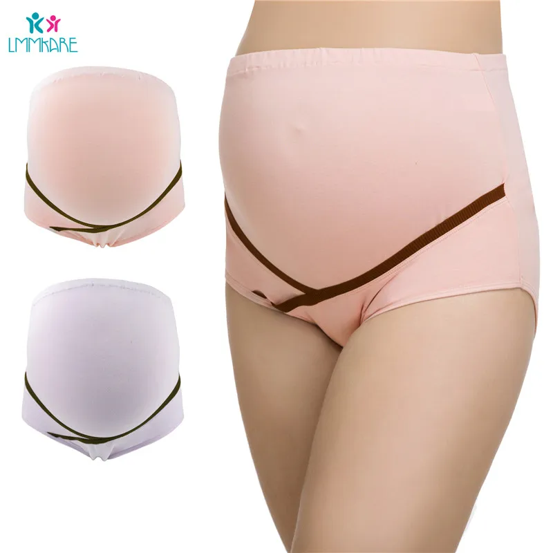 

2 шт., хлопковые трусы с высокой талией для беременных женщин, нижнее белье из хлопка фиолетового цвета