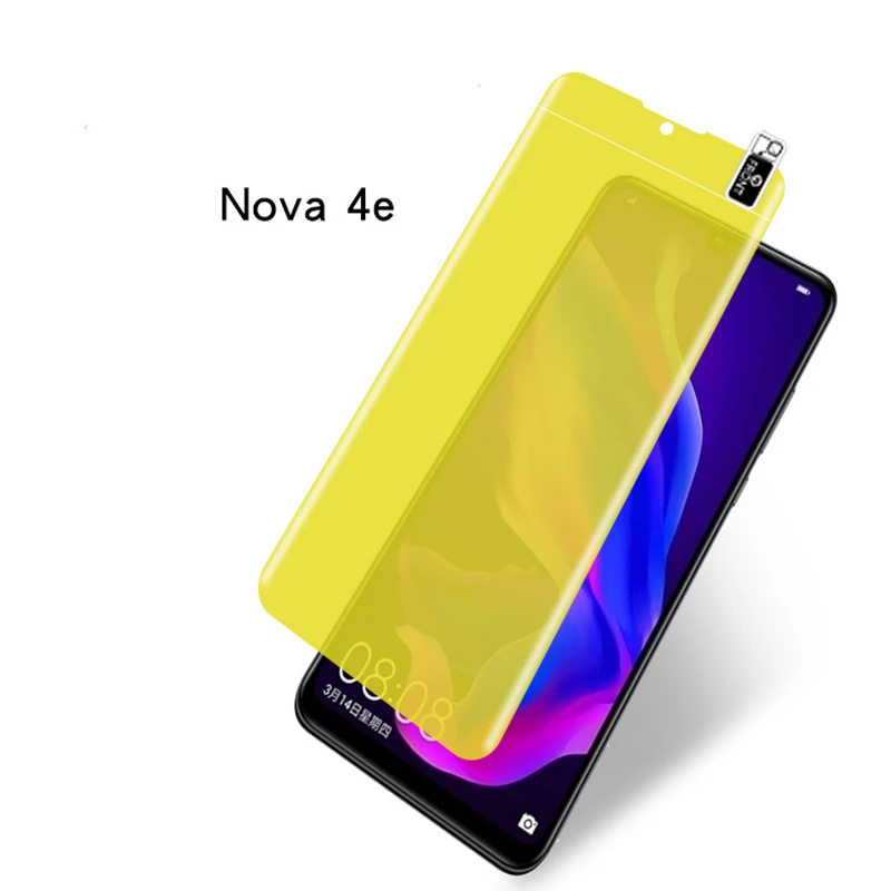 EXUNTON 3 шт для Huawei Nova 4e 3i 3e 3D полное покрытие ультра-тонкая Супер Прозрачная мягкая