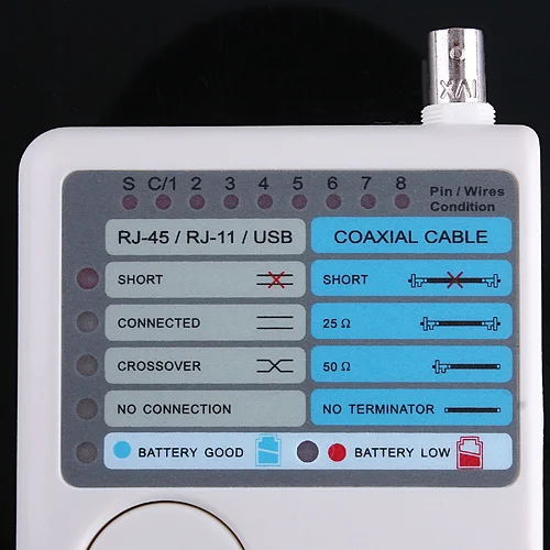 RJ11 RJ45 USB Кабель BNC 4-в-1 Удаленная LAN Кабельный тестер сетевой кабель метр для UTP STP