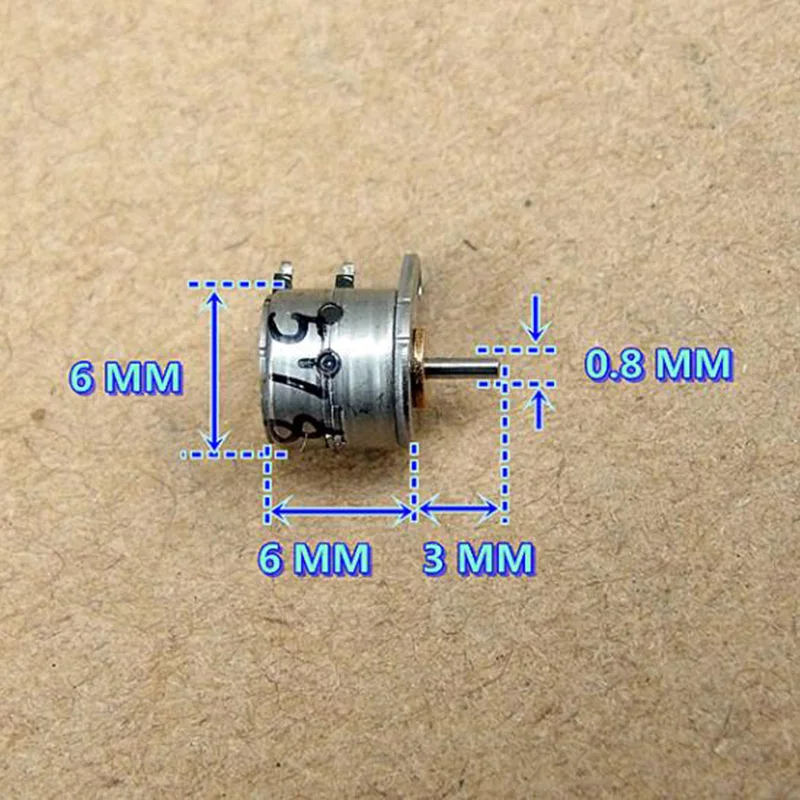 Nidec DC 3V 2 Фаза 4 провода 6 мм диаметр мини шаговый двигатель прецизионный микро DIY