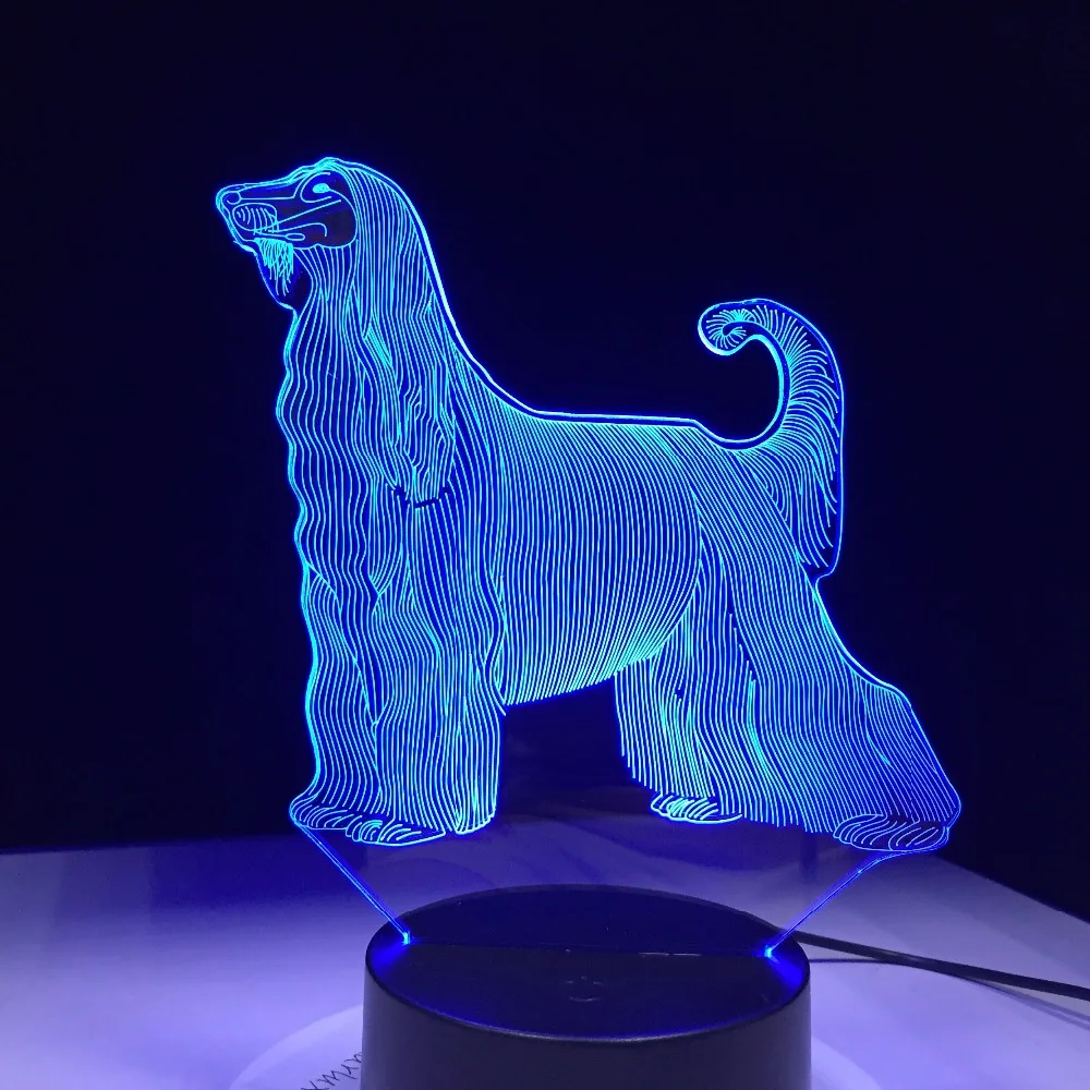 3D лампа для чая с самой красивой собакой во всем мире настольные светильники 7