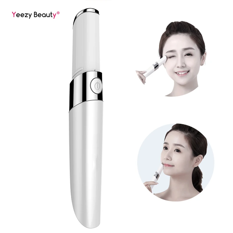 Электрический мини массажер для глаз с подогревом ультразвуковой в виде ручки