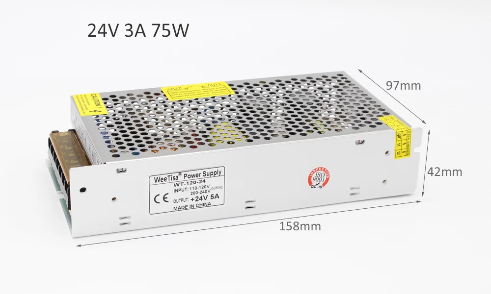 24V 3A 75W 24 вольт постоянного тока Питание 1A 2A 3A 5A 10A 15A 20A 25A 30A 40A Светодиодные ленты AC110V 220V DC/DC 24В преобразователь адаптер Светодиодный драйвер 60Вт 150W - Цвет: 24V 3A 75W