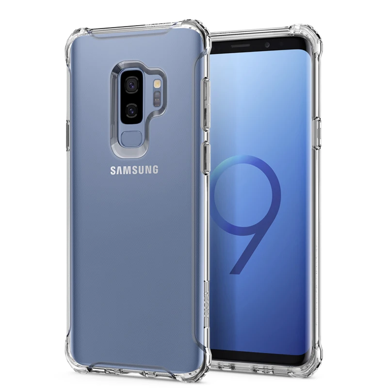 Four corner protection For Samsung Galaxy S9 S8 Cases Transparent Silicone Phone Cover Plus Edge TPU Case |