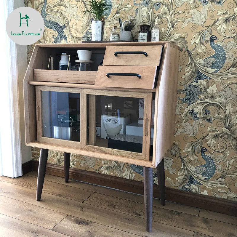 

Louis Fashion Living Room Cabinets Simplicity Northern European Real Wood Storage
