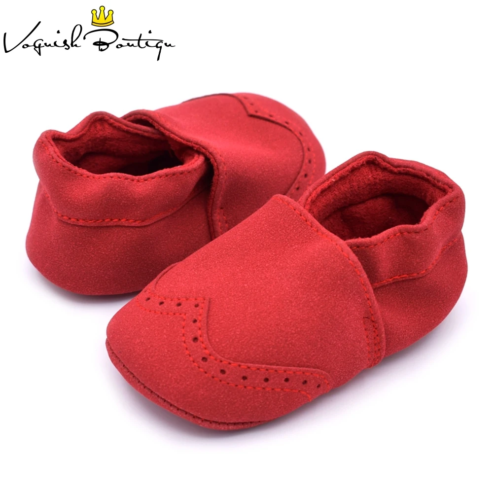 PU Suede Leather newborn baby boys and girls first walkers moccasins footwear crib shoes |