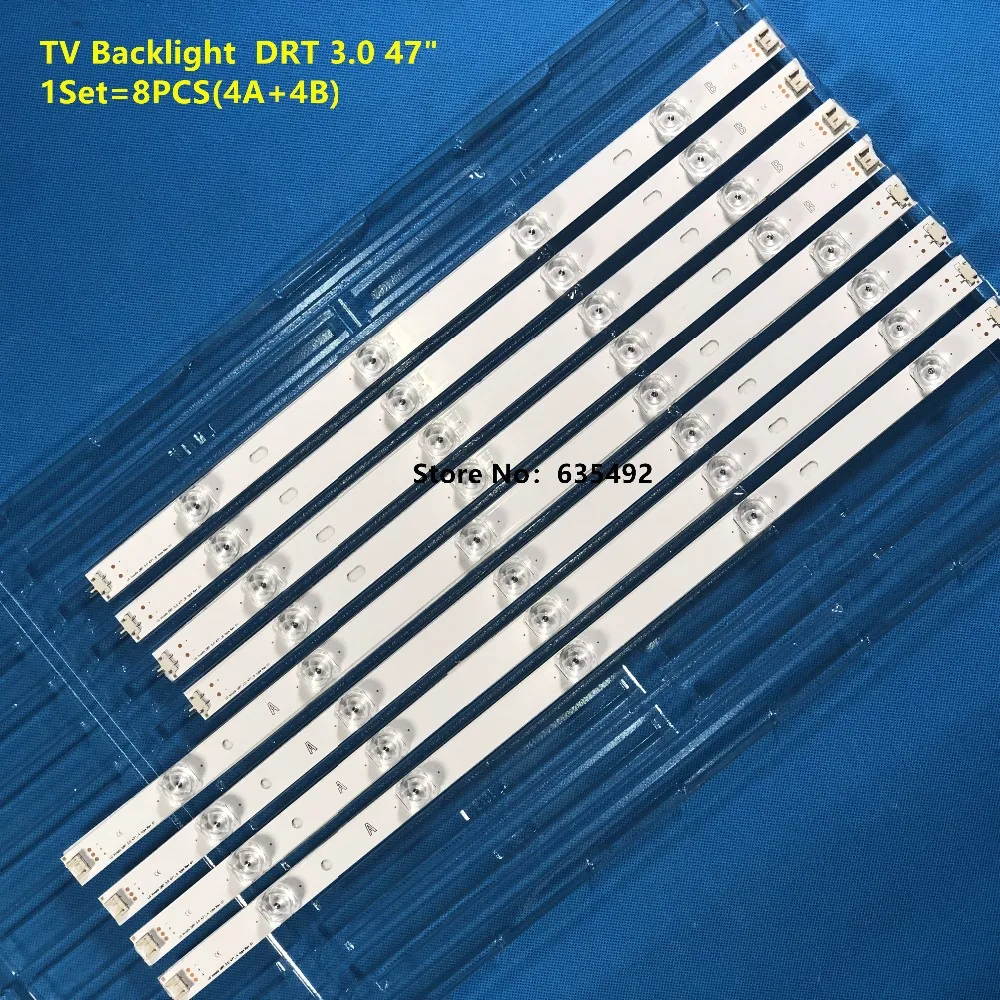 

5set=40pcs LED Backlight strip For LG 47LB600 47LB5800 47LB6500 innotek DRT 3.0 47 inch A B 6916L-1715A 1716A 6916L-1961A 1962A