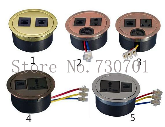 Furniture desktop round socket with tel and internet connector AU cable cubby 50 pcs EU USB Grommet Customized | Электроника