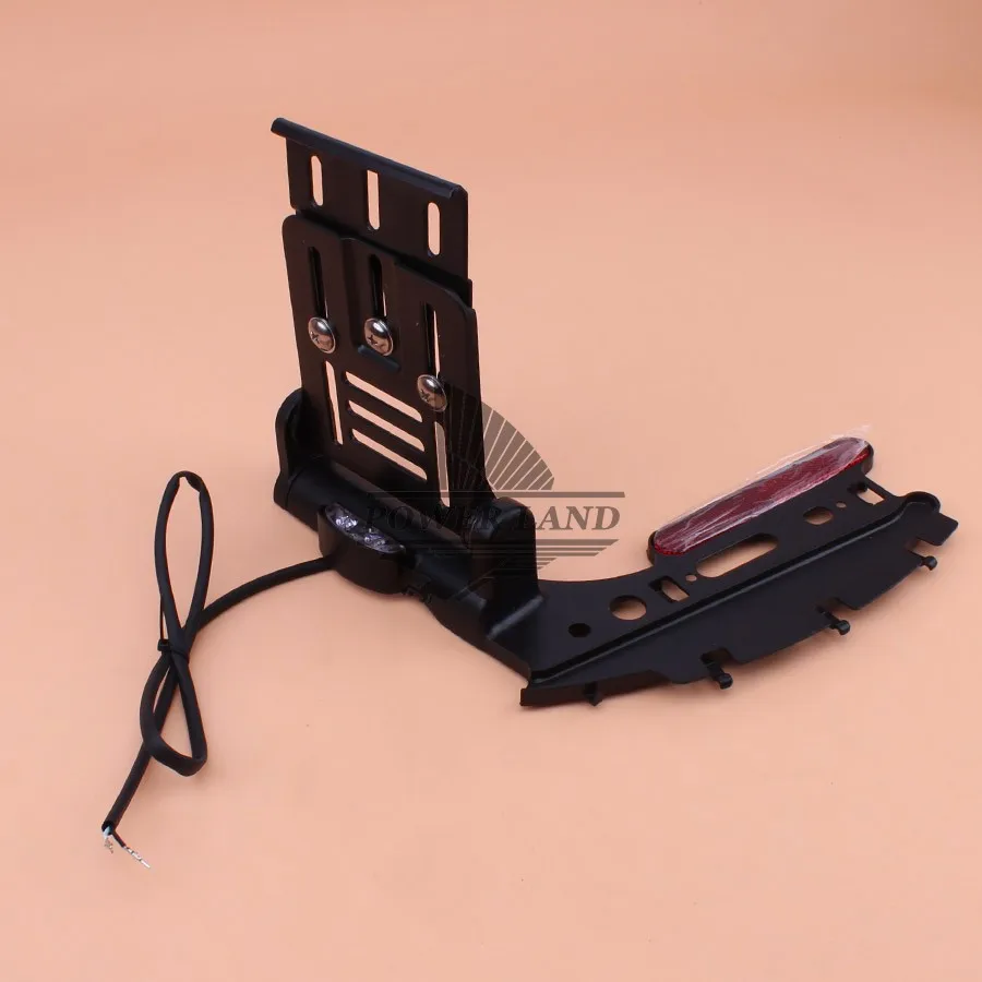 Телескопический складной боковой держатель номерного знака для мотоцикла Белый