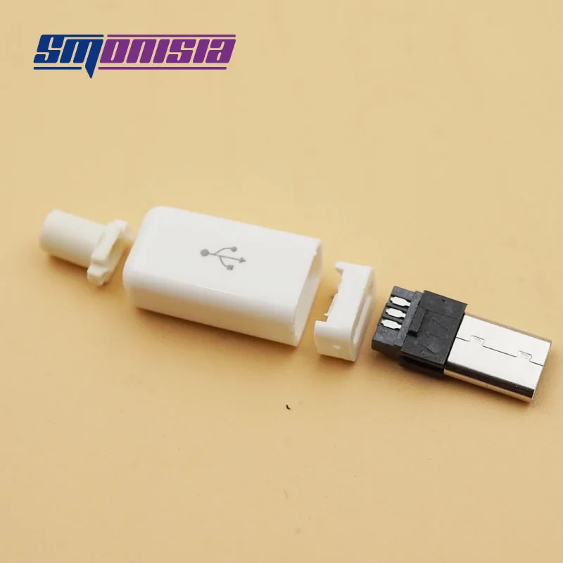 200 комплектов 4 в 1 Micro USB 5PIN штекер розетка порт 0 8 мм длинные терминалы Разъемы