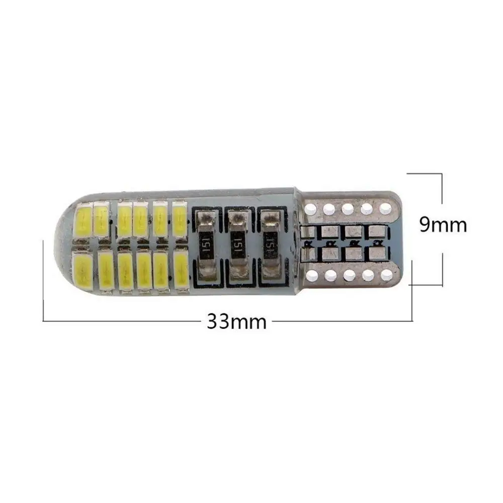 Suntur 4 шт. дневные ходовые огни 12 V Белый T10 921 194 24SMD 3014 высокое Мощность светодиодный