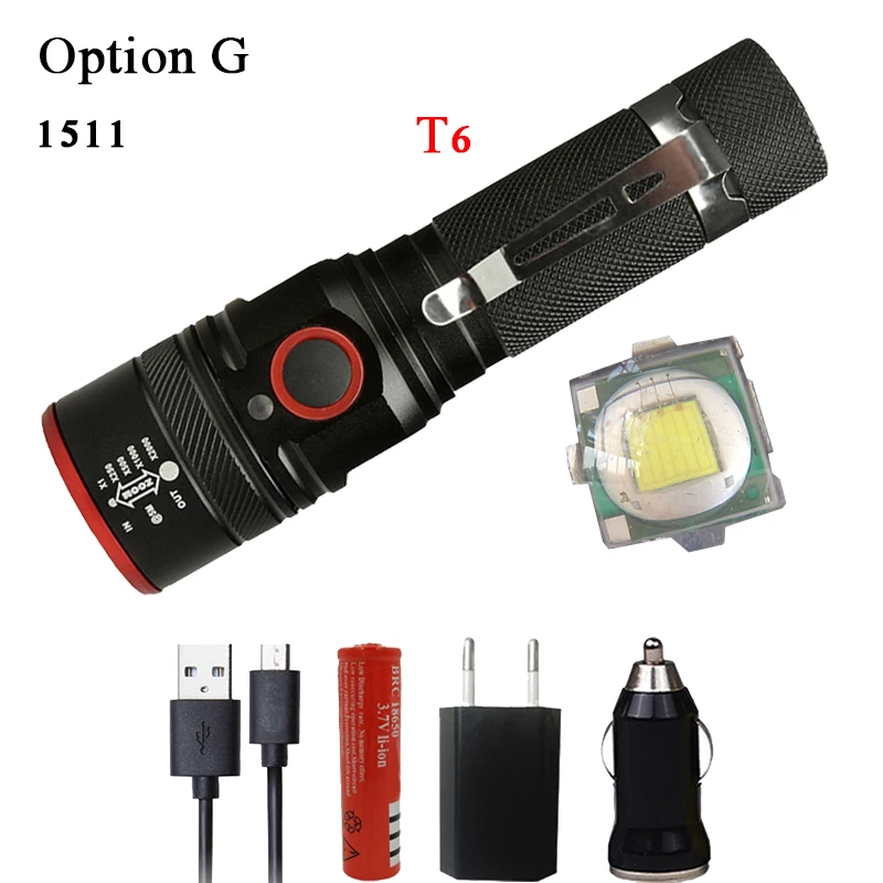 Option G Litwod Z201282 CREE XLamp XHP70 Мощный тактический светодиодный светильник фонарь светильник 26650 18650 батарея фонарь Для Кемпинга Приключения - Испускаемый цвет: Option G
