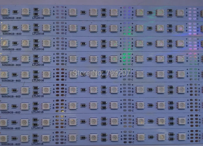 Бесплатная доставка DHL/FEDEX 200 шт./лот 5050 SMD RGB светодиодная световая панель 1 м 72