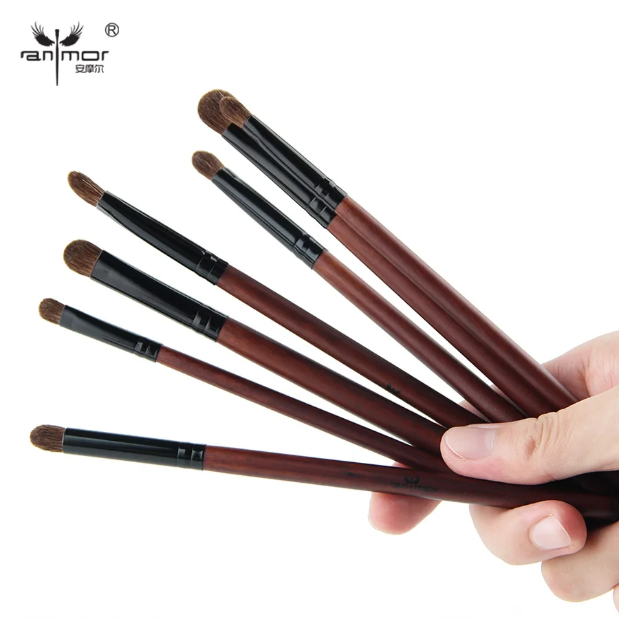 Мягкие кисти для макияжа Anmor тени век 7 шт. набор кистей синтетические конские