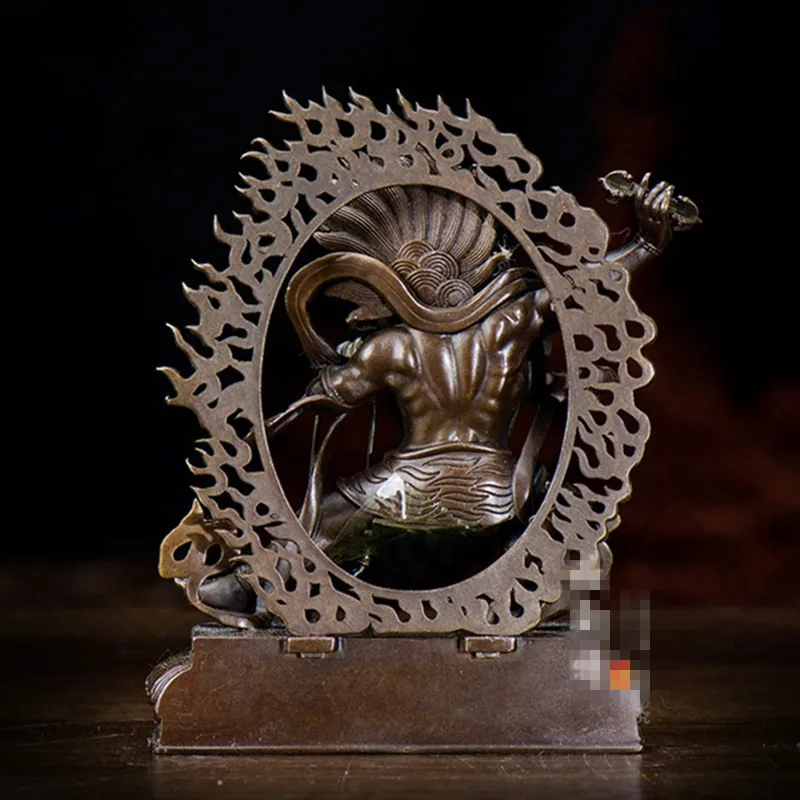 Тибетская буддистская Seiko тантрическая Чистая медь Vajrapani/тренд статуя Будды Бодхисаттва R67