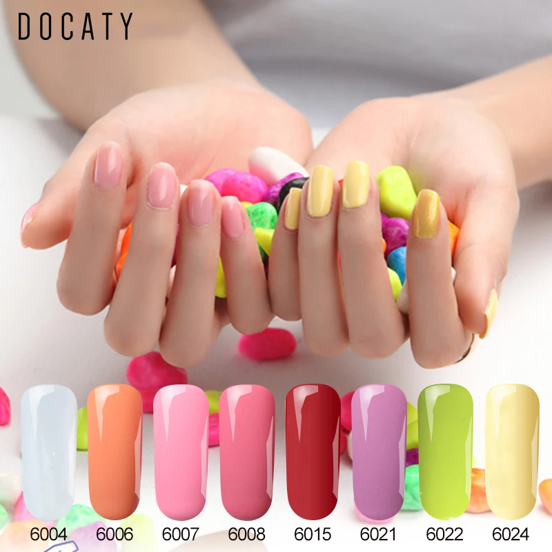 Лаки Docaty One шаг 3 в 1 Lucky Gel Модные УФ светодиодный перманентные эмалированные