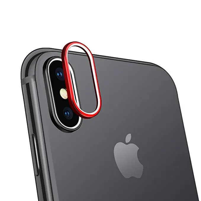 Красный Металлическая Задняя крышка объектива для iPhone X с защитой от царапин задняя крышка камеры Кольцо для iPhoneX Lensbeschermer аксессуары для телефона - Цвет: Красный