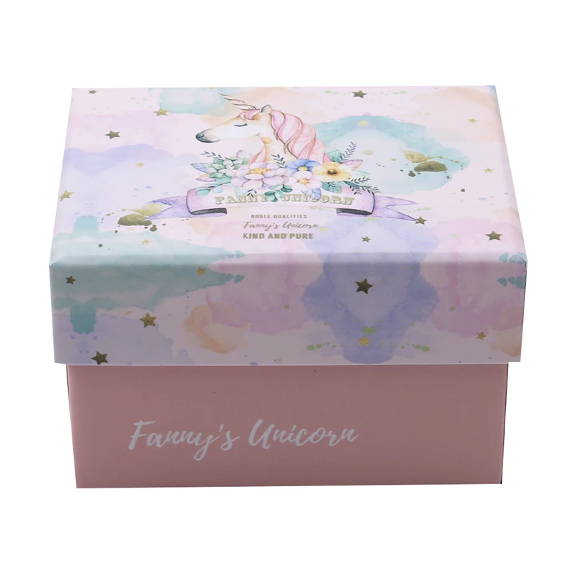 Единорог ручная роспись свежая Подарочная коробка сумка Подарочный пакет