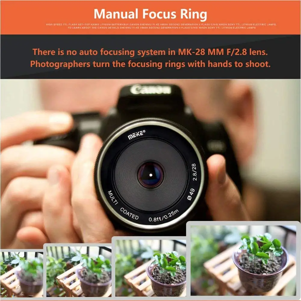 Meike 28 мм F2.8 объектив с большой диафрагмой ручной фокусировки для Canon EF M EOS M1 M2 M3 M5 M10
