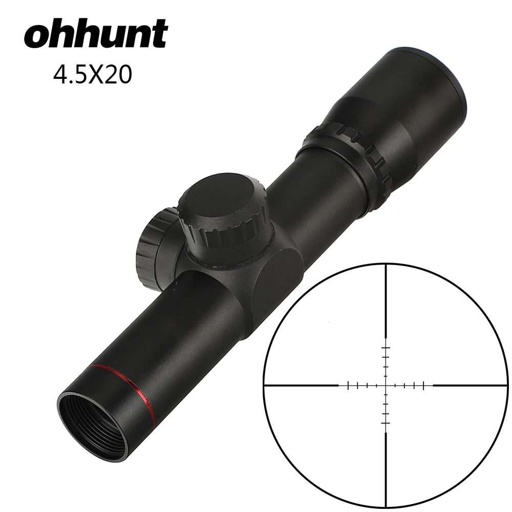 Ohhunt 4 5x20 1 дюймов Охота компактный оптические прицелы P4 сетка стрельба