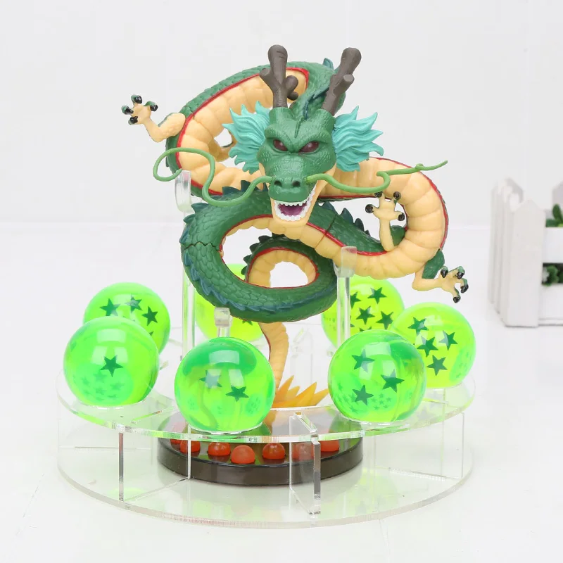 15 см Dragon Ball Z фигурки Shenron Dragonball Z Набор фигурок Esferas Del Dragon+ 7 штук 3,5 см Мячи+ полка фигурки DBZ