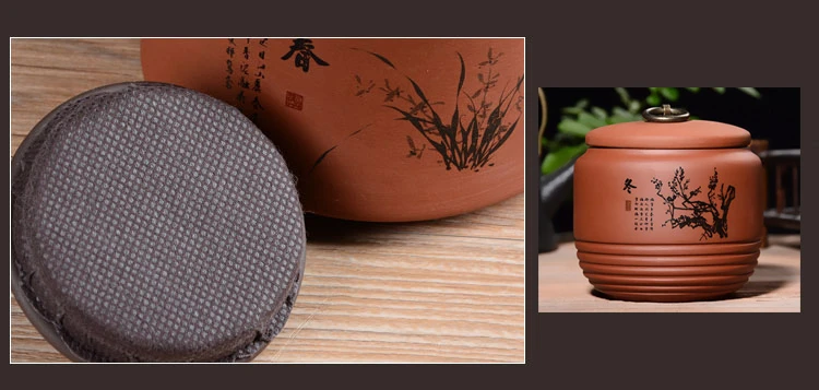 Jia-gui luo, китайская керамическая чайная коробка Zisha, влагостойкая, водонепроницаемая, хороший выбор для сбора сухофруктов, конфет