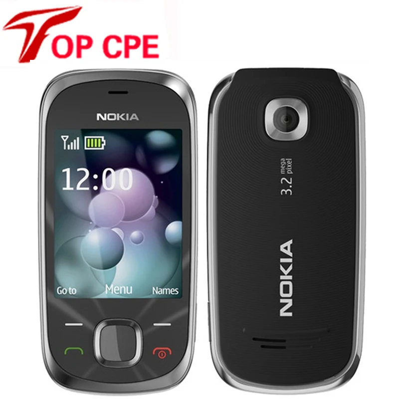 7230 разблокированный Nokia 7230 3.2MP Bluetooth FM JAVA MP3 Английский Русский Иврит арабский клавиатура Сотовый телефон мобильный телефон