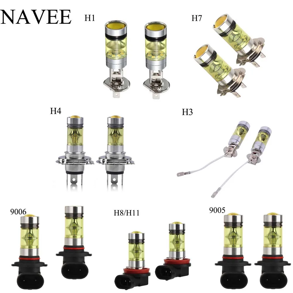 2 шт./компл. автомобиля H1/H3/H4/H7/H8(H11)/9005/9006 2828MSD светодиодный головной светильник