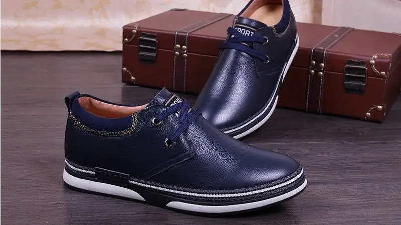 Увеличивающие рост обувь для мужчин 5 см новые модные на шнуровке Повседневная