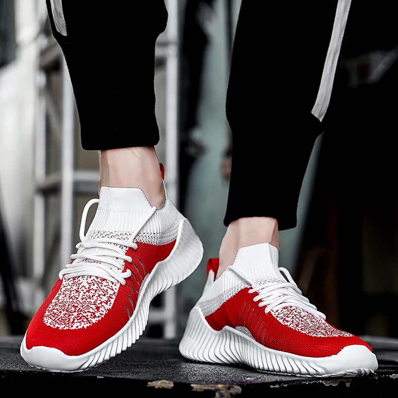 Sneakers Men Shoes 2019 Flyknit Breathable Casual Male Footwear Light Big Size Tenis Masculino Adulto Support Dropshipping 39-46 | Обувь