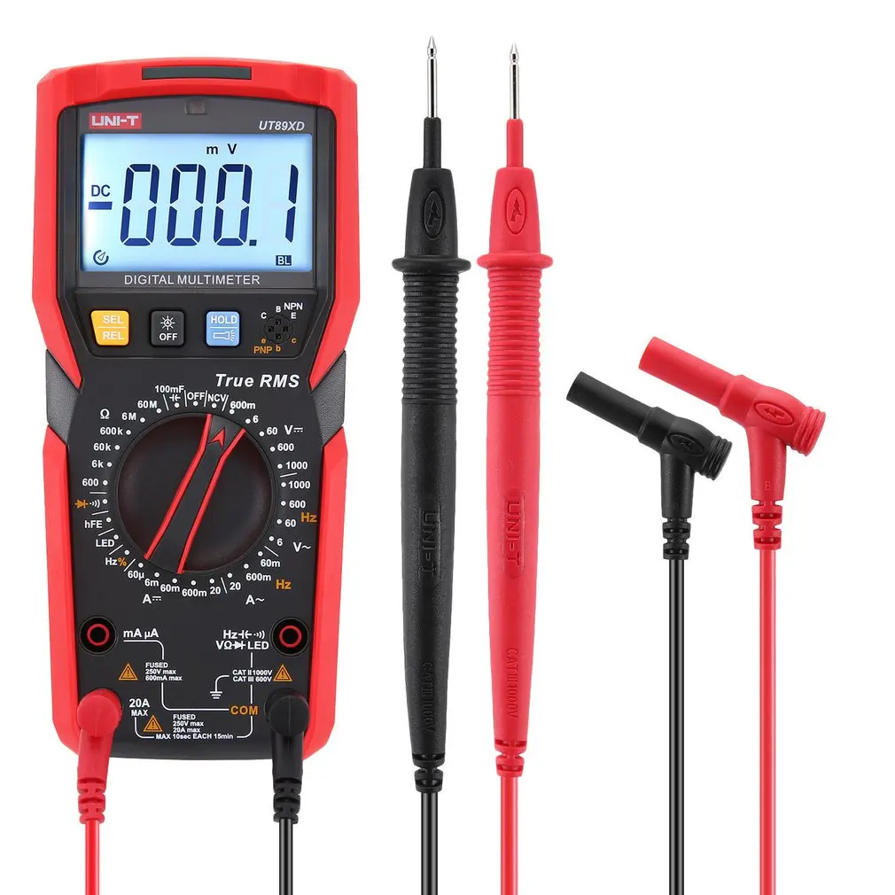 UNI T UT89XD True RMS цифровой мультиметр постоянного/переменного тока Напряжение