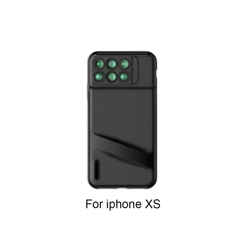 for XS Линза для камеры телефона комплект для iPhone X Рыбий глаз широкоугольный телеобъектив макро зум-объектив с защитным чехлом для iPhone X/XSMAX/XR - Цвет: for XS